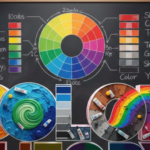 Color wheel illustration explaining color theory and harmony.